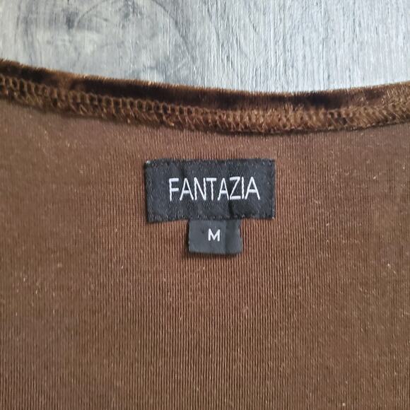 Y2K Whimsigoth Fairycore Witch Blouse Womens Medium Velvet Floral Tiered Boho - Picture 4 of 7